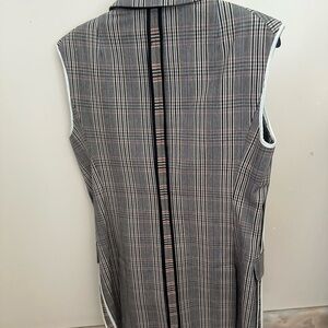 Sonia Rykiel Paris Plaid Sleeveless Blazer Vest